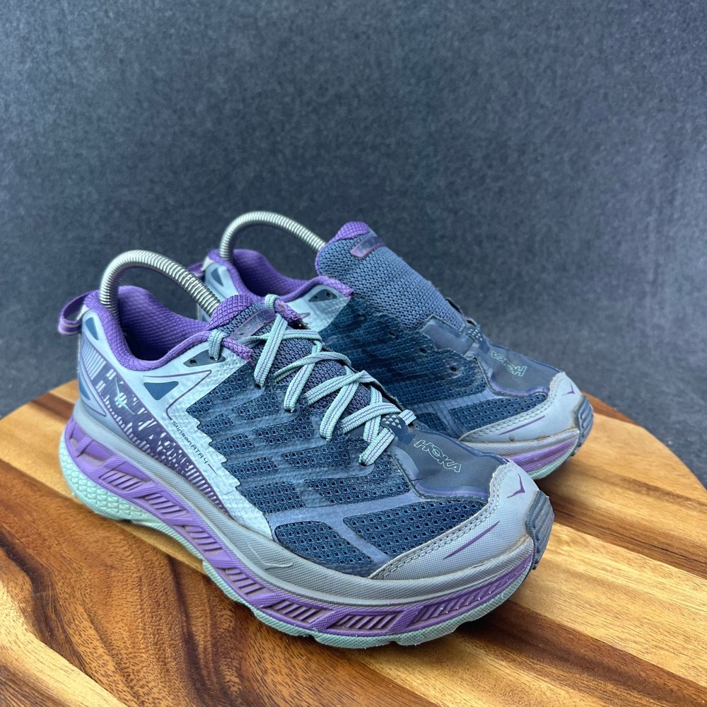 Hoka One One Stinson ATR 4 Womens 7.5 Running Shoes Navy Violet 1016789 TVIN - Picture 2 of 16